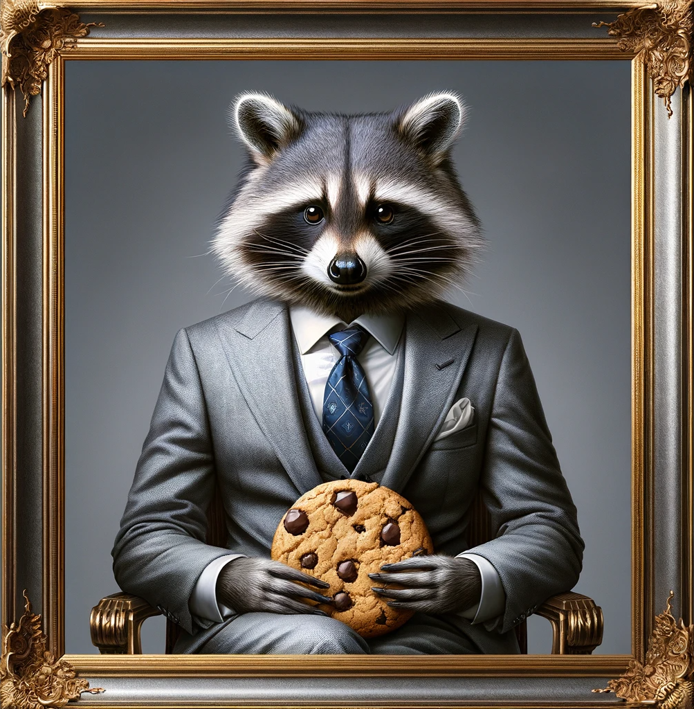 Raccoon in a Suit